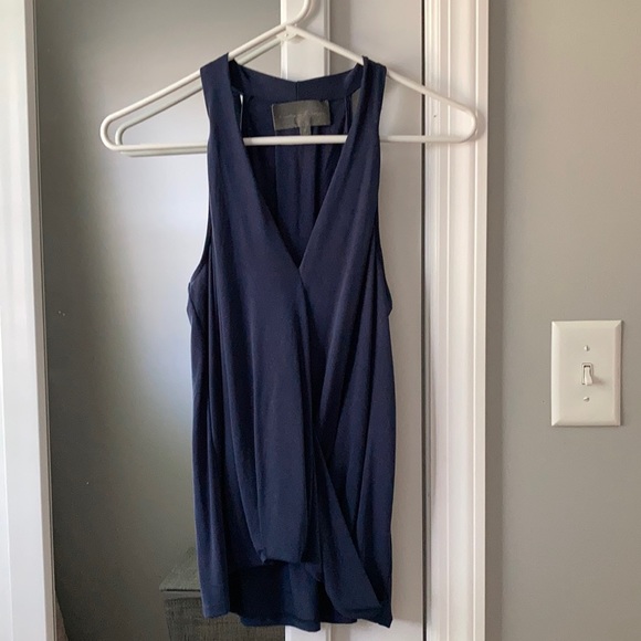 🛍️[DONATED] Anthropologie | Navy Blue Tank Halter Small - Picture 2 of 7